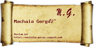 Machala Gergő névjegykártya